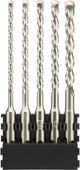 Dewalt accessoires houder + sds plus | 5 stuks | 5.5x160 mm x1, 6x160 mm x1, 7x160 mm x1, 8x160 mm x1, 10x160 mm x1 - dt70835-qz