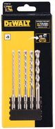 Dewalt accessoires houder + sds plus | 5 stuks | 5x160 mm x1, 6x160 mm x1, 8x160 mm x1, 10x160 mm x1, 12x160 mm x1 - dt70837-qz
