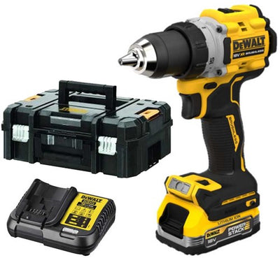 Dewalt dcd805e1t-qw - 18v xr g3 compacte schroef- klopboormachine | 1x powerstack in tstak