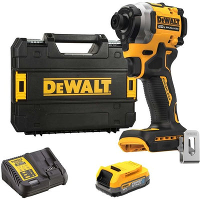 Dewalt dcf850e1t-qw - 18v xr brushless ultra compacte slagschroevendraaier | 3 snelheden | 1x powerstack in tstak - dcf850e1t-qw