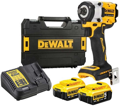 Dewalt dcf921p2t-qw - 18v xr brushless compacte slagsmoersleutel | met frictiering | 1 2 aansluiting | 2x 5.0ah | in tstak - dcf921p2t-qw