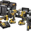 Dewalt dck422p3t accu set | dcd796 + dcf887 + dcg405 en dch273 in t-stak koffers | 18v 5.0ah li-ion - dck422p3t-qw