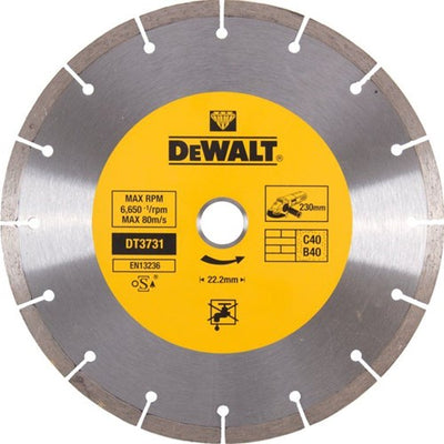 Dewalt accessoires dewalt diamantblad gesegmenteerd 230mm dt3731-qz - dt3731-qz
