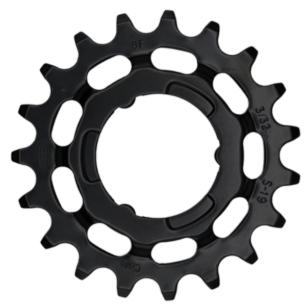 KMC tandwiel R Shimano 19T chromoly black 3 32