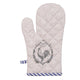 Clayre eef ovenhandschoen haan beige blauw 18x30cm