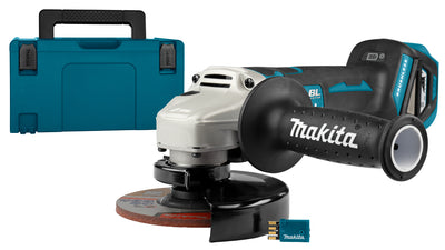 Makita dga518zju 18v haakse slijper 125mm met aws | zonder accu's en lader in m-box
