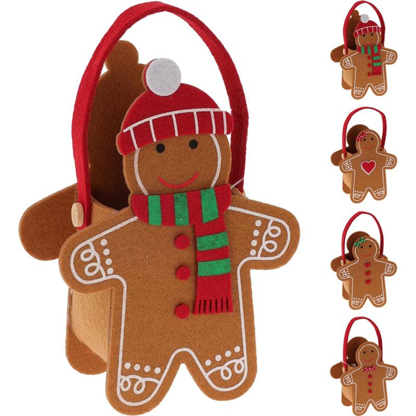 Home styling geschenktas vilt peperkoek 15cm