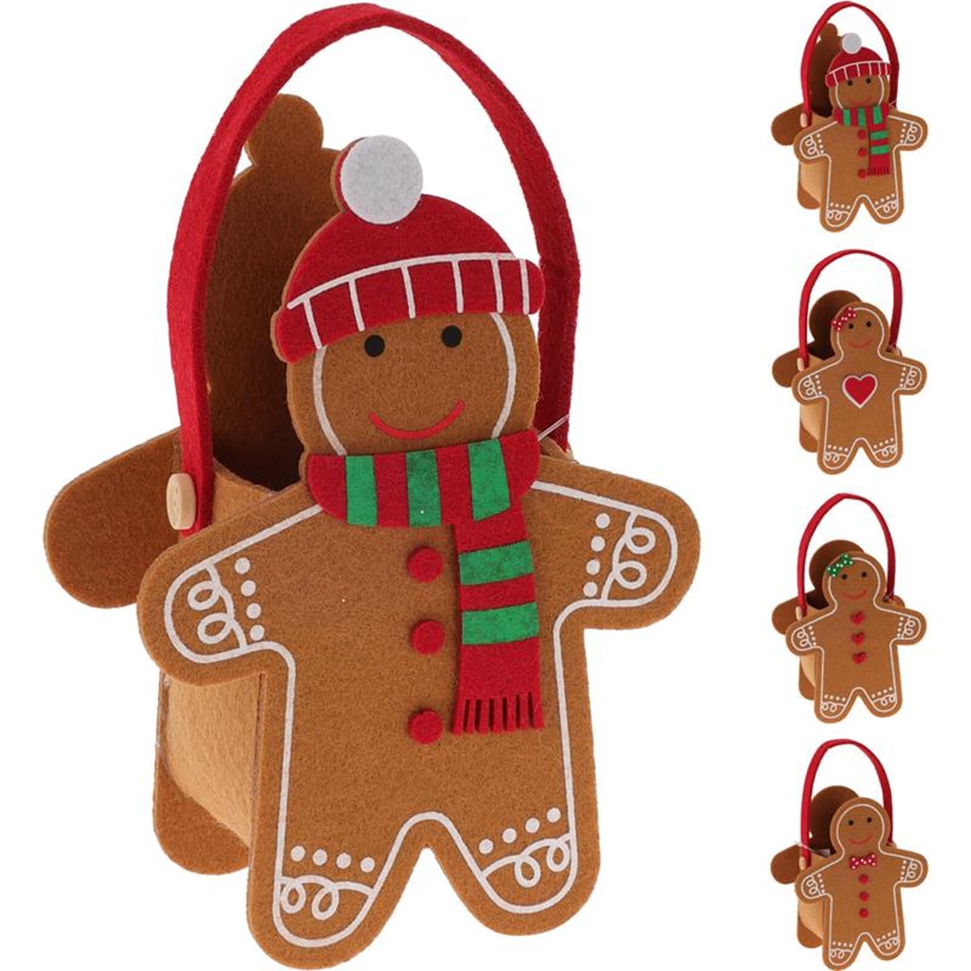 Home styling geschenktas vilt peperkoek 15cm