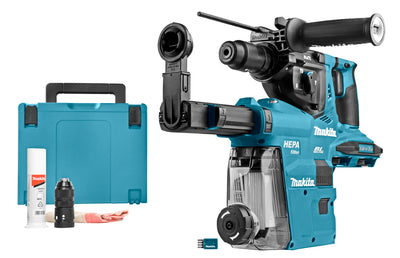 Makita dhr283zwju combihamer 2 x 18v met stofafzuiging | sds-plus - dhr283zwju