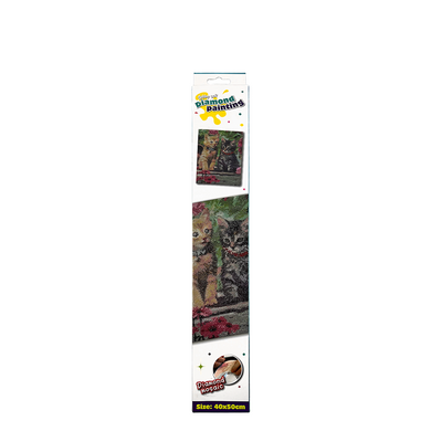 Diamond painting set kitten 40x50cm