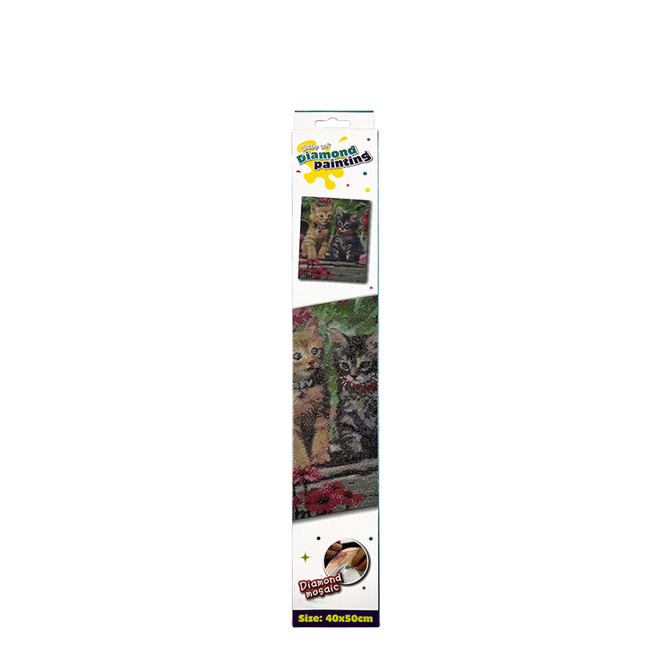 Diamond painting set kitten 40x50cm