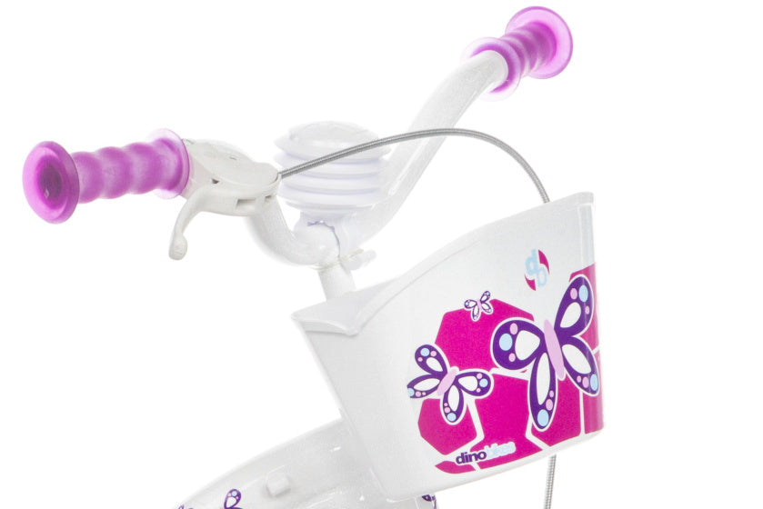 Dino flappy 12 inch 21 cm meisjes doortrapper wit roze