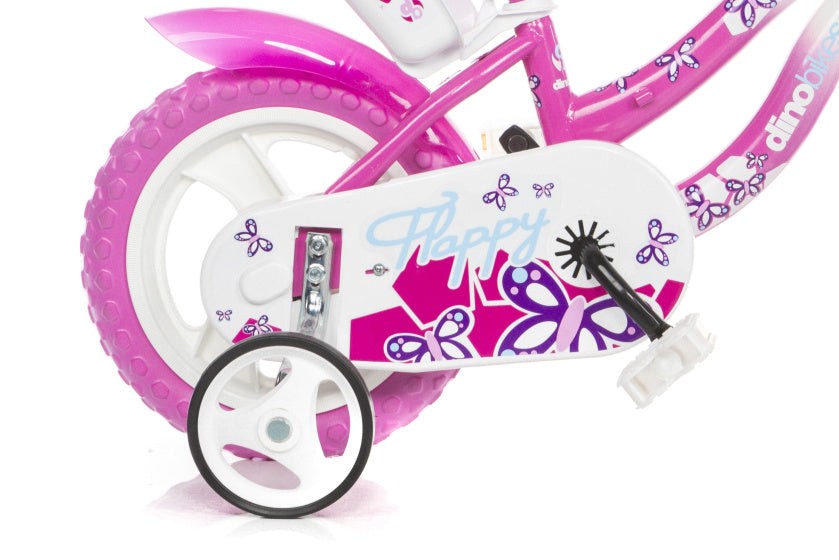 Dino flappy 12 inch 21 cm meisjes doortrapper wit roze