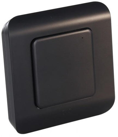 Di-o dio draadloze wand schakelaar enkel zwart - 6960116