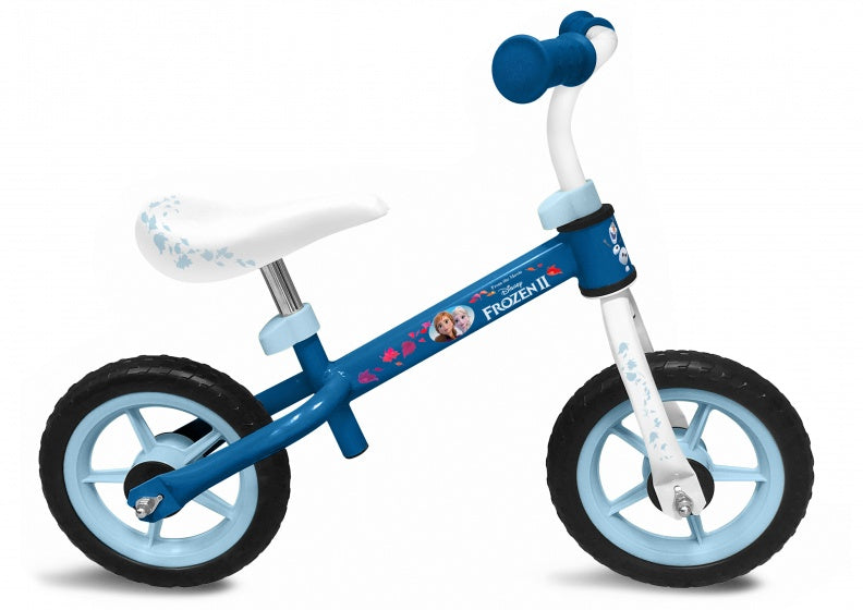 loopfiets Frozen 2 10 Inch Meisjes Blauw Wit