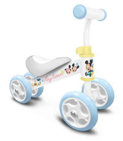 Play Time Mickey loopfiets met 4 wielen Junior Wit Lichtblauw