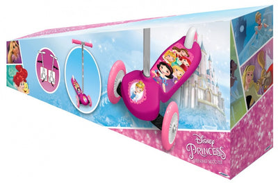 Princess 3-wiel kinderstep voetrem meisjes roze