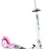 Disney 2-wiel Kinderstep Opvouwbaar Voetrem Wit Roze