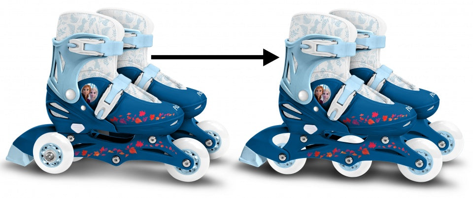 Frozen 2 inline skates hardboot wit blauw maat 27-30