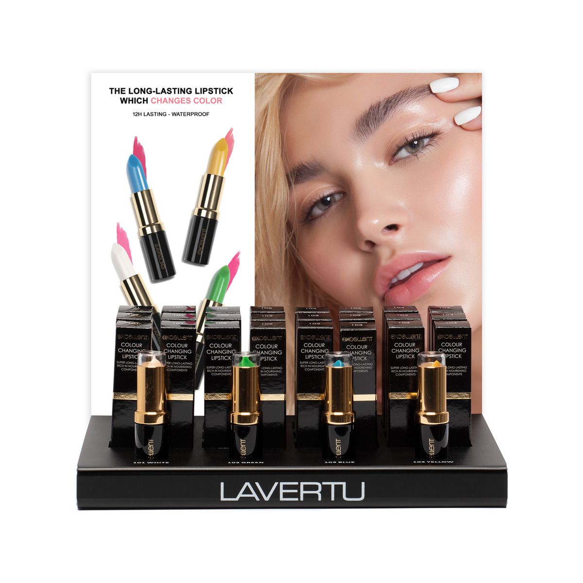 Excellent lipstick display compleet (24st)