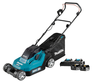 Makita dlm382pt2 | accu grasmaaier | 38 cm | met 2x 18v 5.0ah accu's