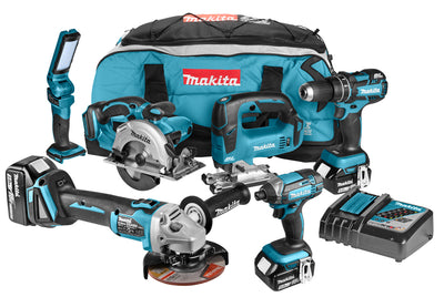 Makita dlx6058t comboset 18v li-ion met 3x 5.0ah accu's
