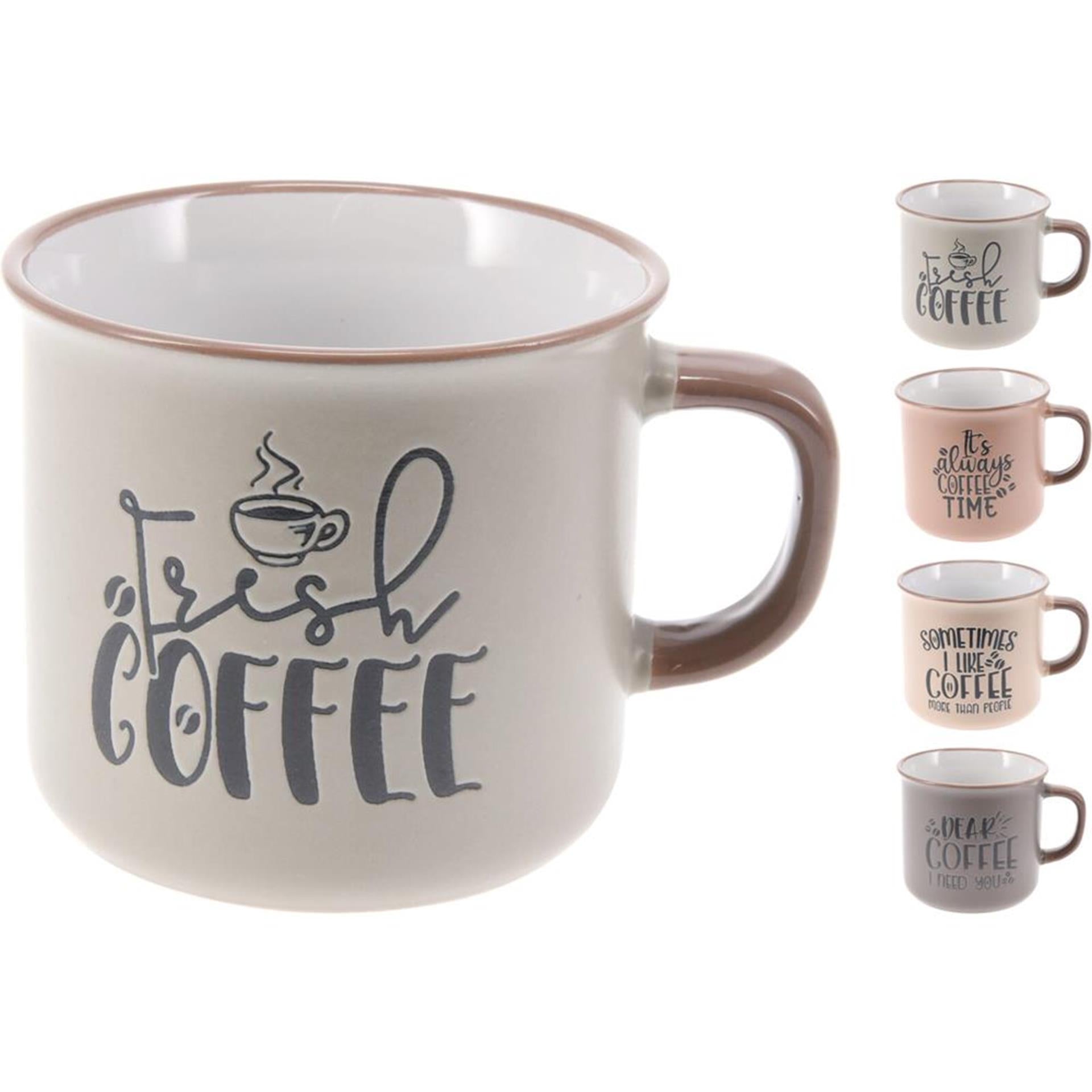 Excellent houseware beker aardewerk 285ml beker aardewerk 285ml