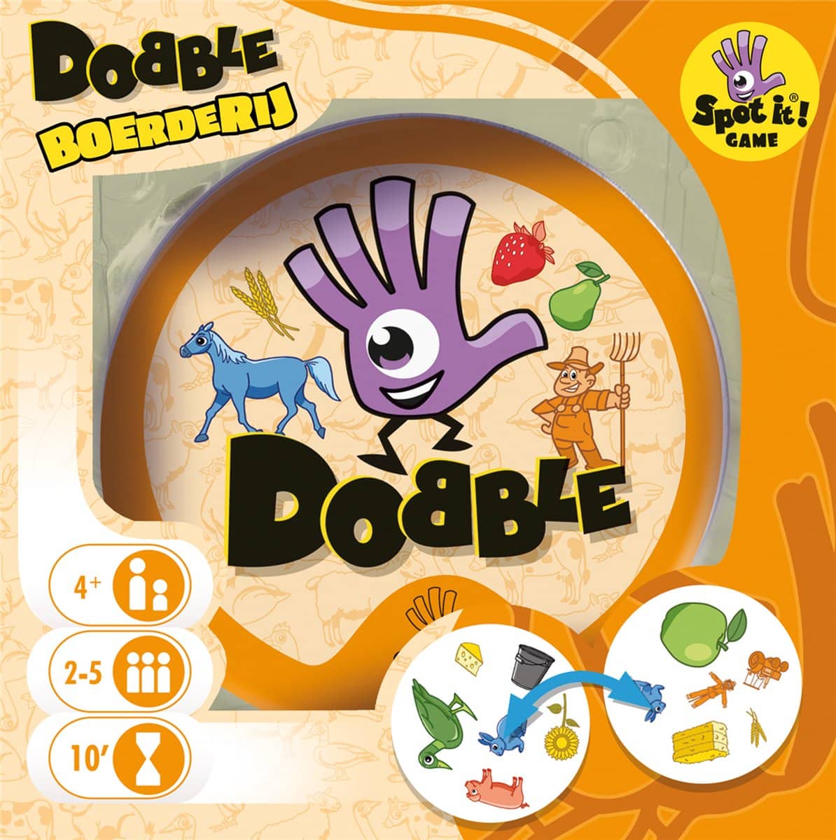 Asmodee dobble boerderij kaartspel