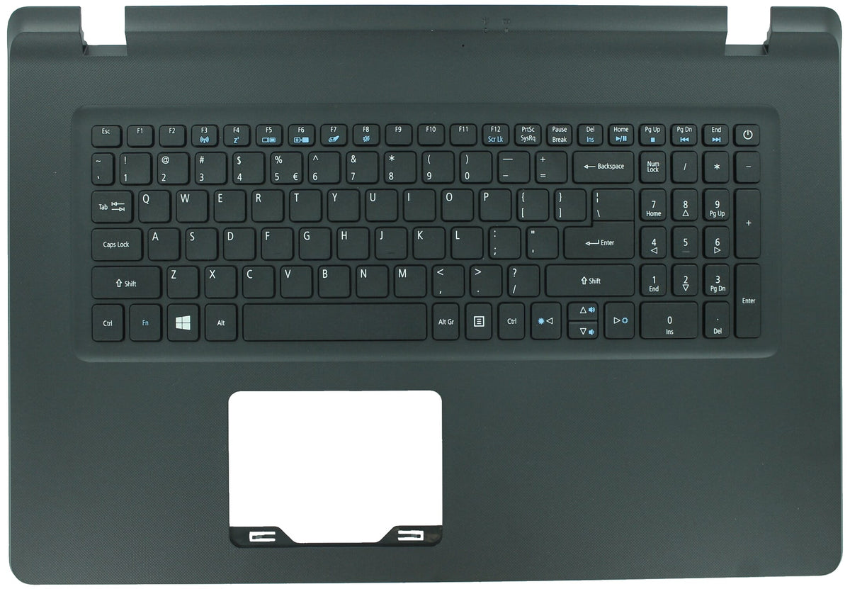 Ty acer laptop toetsenbord qwer us + top cover - zwart