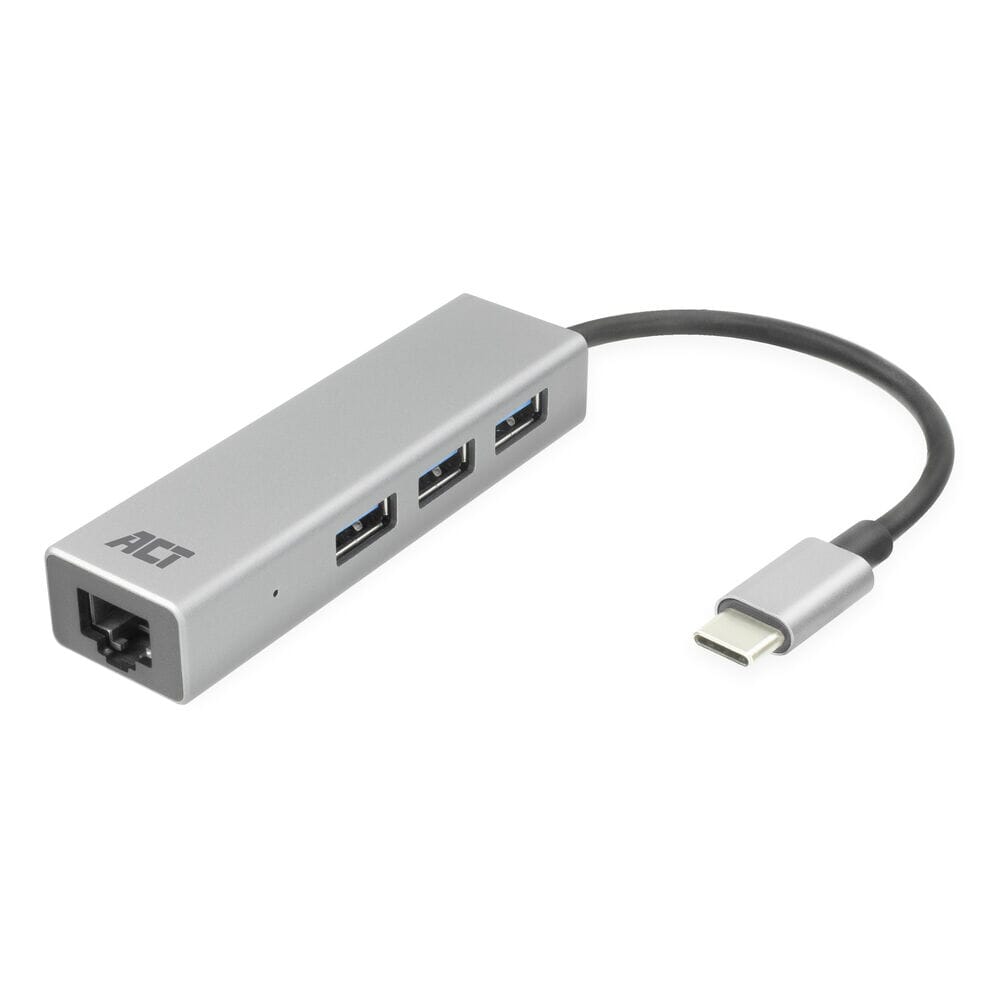 ACT Connectivity USB-C hub 3.0, 3x USB-A, Gigabit ethernet