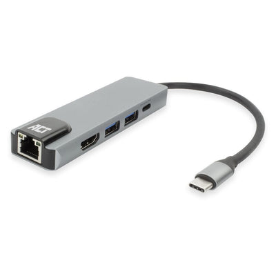 ACT Connectivity USB-C 4K docking station voor 1 HDMI monitor, ethe