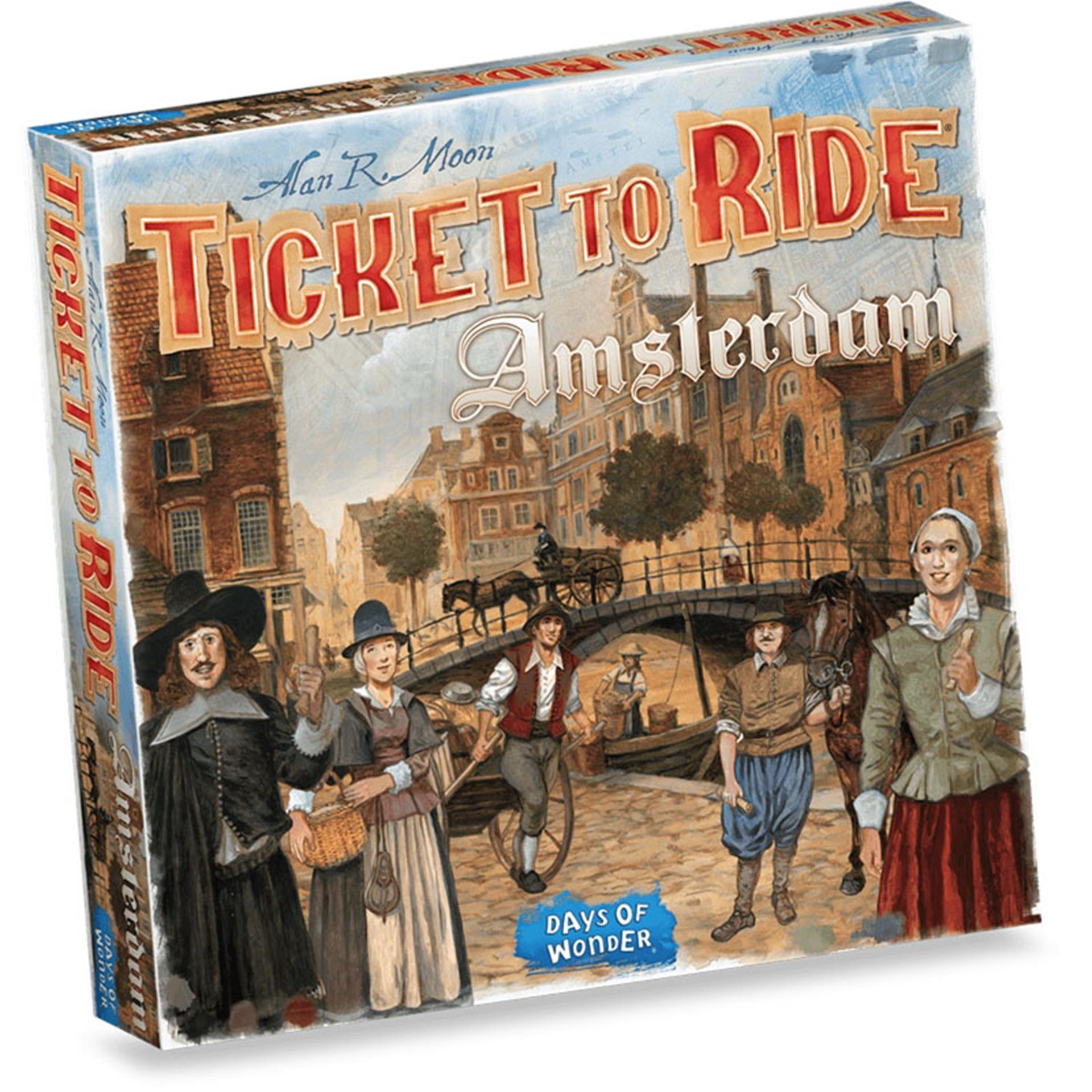 Days of wonder ticket to ride amsterdam – nederlandstalig bordspel voor 2 tot 4 spelers - snel strategisch spel vanaf 8 jaar - speel in 17e-eeuws amsterdam