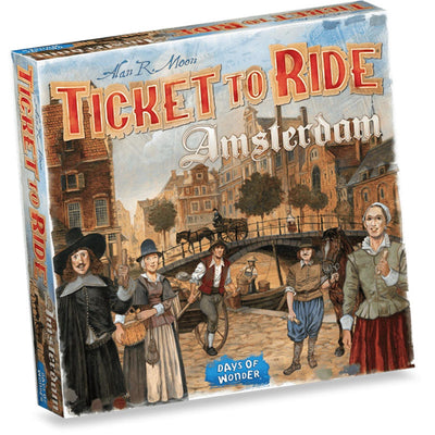 Days of wonder ticket to ride amsterdam – nederlandstalig bordspel voor 2 tot 4 spelers - snel strategisch spel vanaf 8 jaar - speel in 17e-eeuws amsterdam
