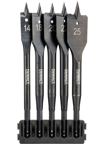Imp dewalt accessoires houder + extreme act speedboren | 5 stuks | 14 mm, 18 mm, 20 mm, 22 mm, 25 mm - dt70833-qz