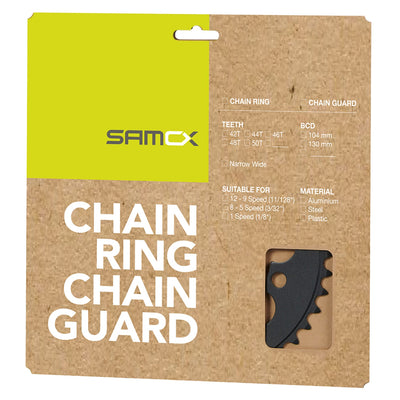 Messingschlager samox e-bike kettingblad 42t bcd 104 mm. 1 2x3 32 en 11 128 staal zwart