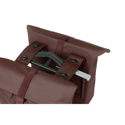 Basil Tas City Dubbel MIK Vegan Leather | Roasted Brown