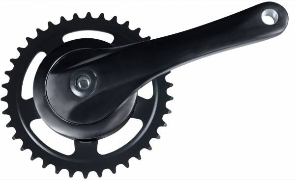 Mp mijnen pieper bv mp rock crankstel 38t. alu met disc 170 mm zwart-560-k