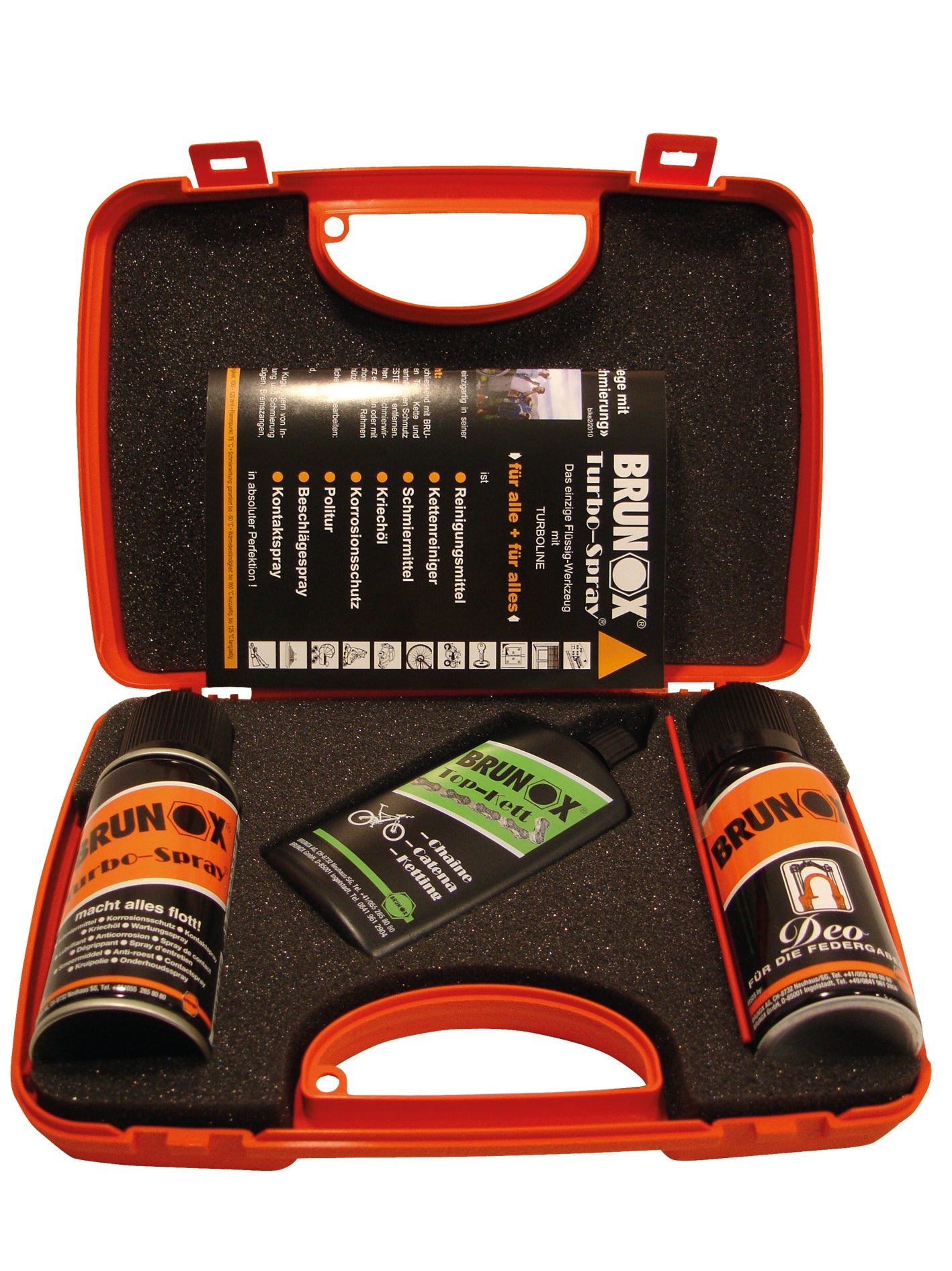 A. van nieuwenhuizen zn b.v. brunox® geschenkbox 'fiets' 1 x ts 100ml.. 1 x tkett 100ml.. 1 x deo 100ml.