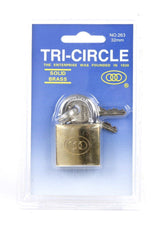 Buzaglo tri-circle hangslot square 32 mm. messing no. 263 - afbeelding 2