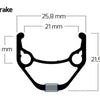 Ryde b.v. velg 26' - 14 559 zac421 aluminium cnc zilver 36 gts.