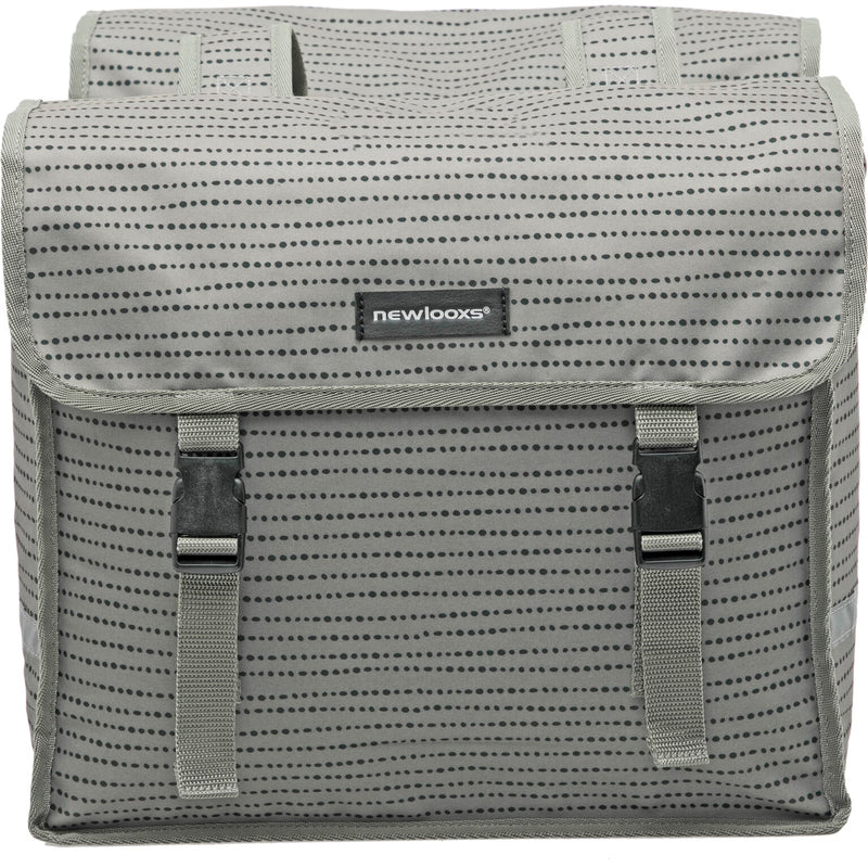 Fiori Dubbele Fietstas - Waterafstotend Polyester - 30L - Zwart Blauw Grijs