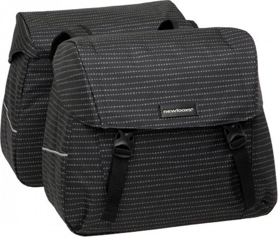 Joli dubbele fietstas MIK adapter - waterafstotend polyester - 37L - 1.7kg - Nomi Black - sportieve fietstas