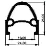 Velg 28 inch 622 primax e srx zwart 36 geslepen zijkant