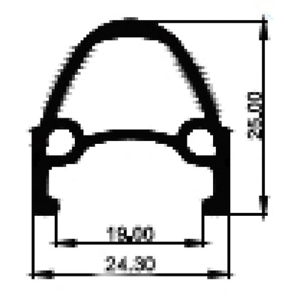 Velg 28 inch 622 primax e srx zwart 36 geslepen zijkant