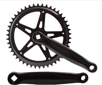 Hzb kettingwiel crankset staal 46 tands 170 mm 1 8 + 3 32 zwart
