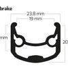 Ryde b.v. velg 28' - 14 andra30 28'-622 aluminium zwart cnc