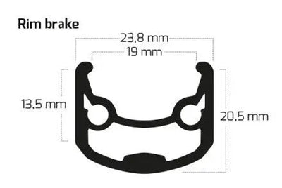 Ryde b.v. velg 28' - 14 andra30 28'-622 aluminium zwart cnc