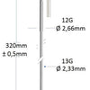 Buzaglo roveba 'spaak-op-maat' alpina spaak 13 rvs e-bike kop-12 extra strong - per stuk
