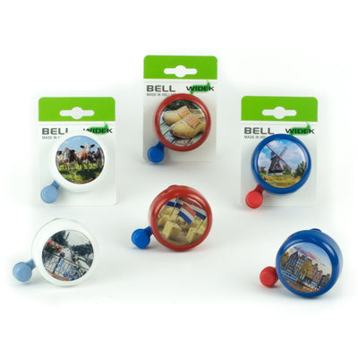 Widek b.v. widek bel nederland serie assortiment gelakte bellen in rood. wit en blauw