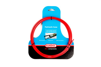Hydraulische leiding Elvedes met PTFE voering en kevlar protectie - rood (3 meter op kaart)